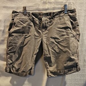 Women's 4 Gap Gray Shorts 5 Pocket Cuffs